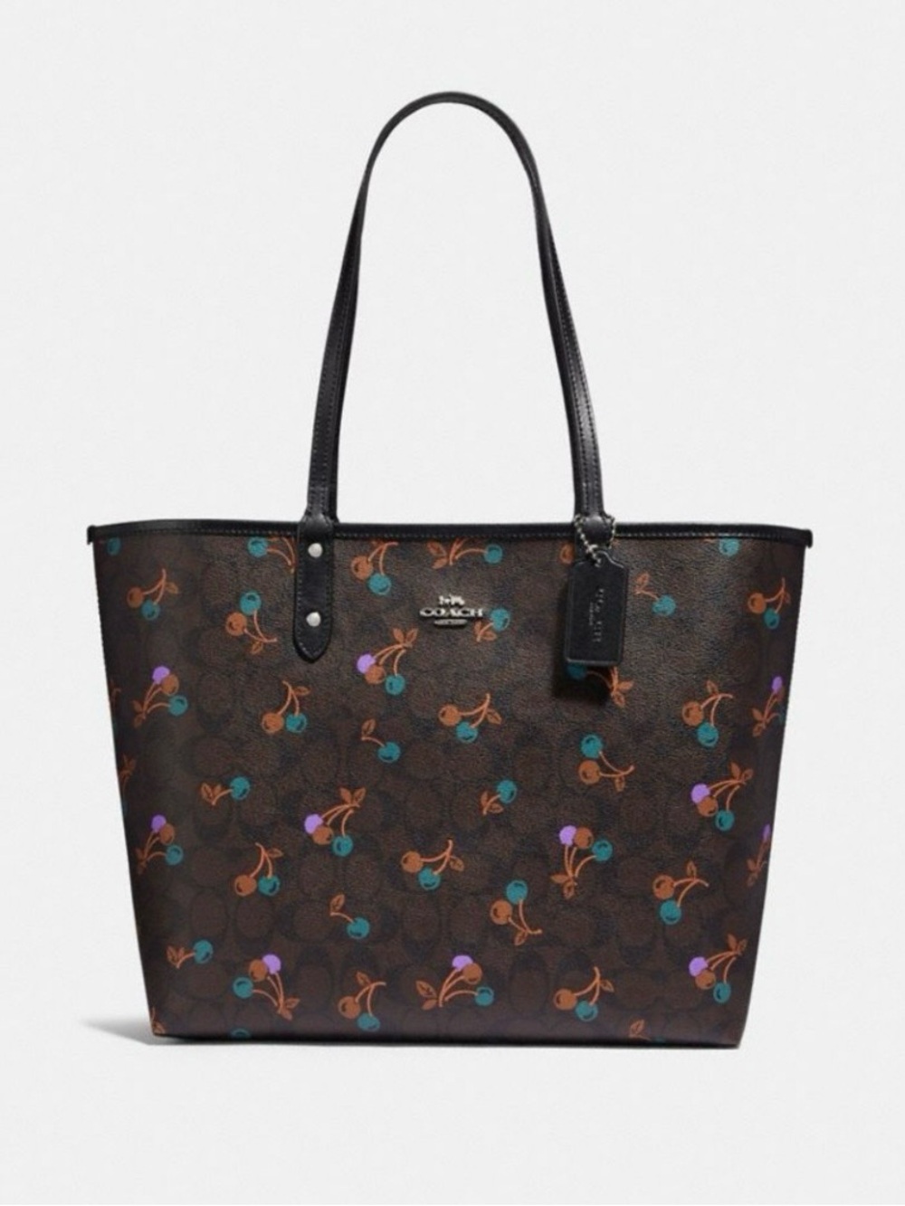 COACH F31389 REVERSIBLE CITY Tote IN SIGNATURE CANVAS WITH CHERRY PRINT